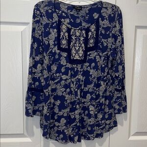 Lucky Brand purple Floral Blouse